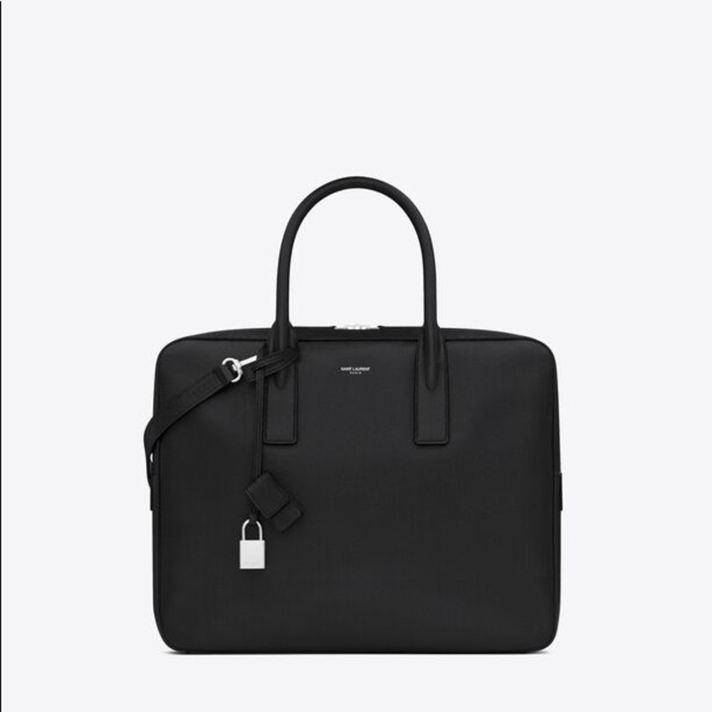 MUSEUM SMALL FLAT BRIEFCASE TEXTURED LEATHER